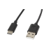 CABLE USB LANBERG 20 MACHO USB C MACHO 18M NEGRO