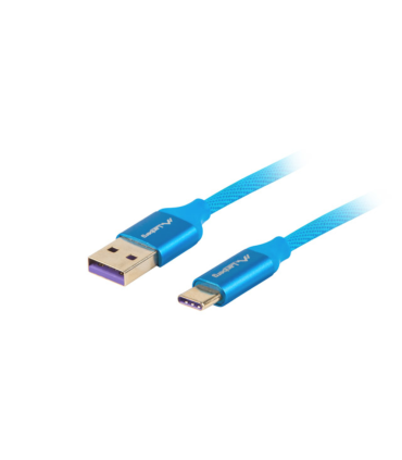 CABLE USB LANBERG 20 MACHO USB C MACHO 5A 1M AZUL