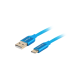 CABLE USB LANBERG 20 MACHO USB C MACHO QUICK CHARGE 30 1M AZUL