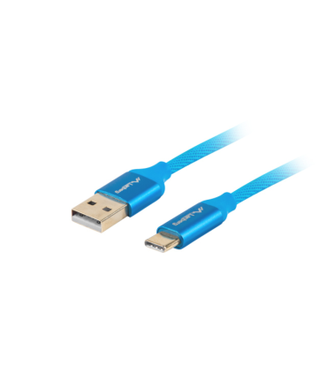 CABLE USB LANBERG 20 MACHO USB C MACHO QUICK CHARGE 30 1M AZUL