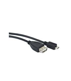 CABLE USB LANBERG MICRO M A USB A F 20 OTG NEGRO 15CM OEM