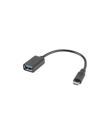 ADAPTADOR LANBERG OTG USB MICROM 20 A USB AH 15 CM NEGRO