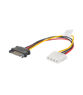 CABLE ALIMENTACION LANBERG MOLEX HEMBRA SATA MACHO 15CM