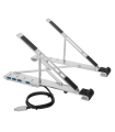 BASE PORTATIL TARGUS CON HUB INTEGRADO USB-A X4 PLATA