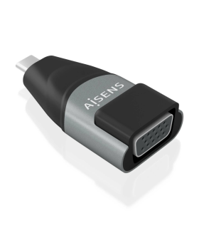 ADAPTADOR CONVERSOR AISENS ALUMINIO USB C M A VGA HDB15 H GRIS