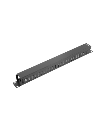 ORGANIZADOR DE CABLES LANBERG METALICO 1U TIPO A RACK 19 NEGRO