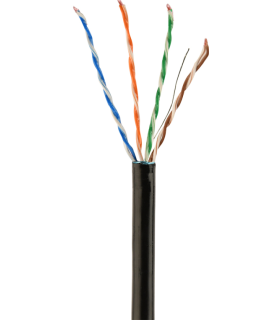 CABLE RED EXTERIOR GEMBIRD CAT 5E FTP COBRE SOLIDO AWG24 CON GEL NEGRO 305M