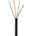 CABLE RED EXTERIOR GEMBIRD CAT 5E FTP COBRE SOLIDO AWG24 CON GEL NEGRO 305M