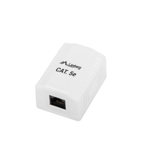 ROSETA DE SUPERFICIE LANBERG CAT5E UTP 1X TOMA RJ45 BLANCO