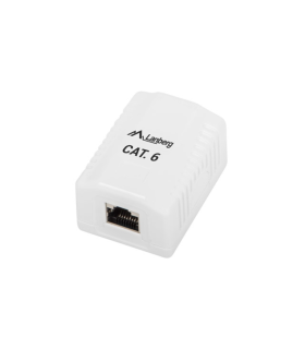ROSETA DE SUPERFICIE LANBERG CAT6 FTP 1X TOMA RJ45 BLANCO