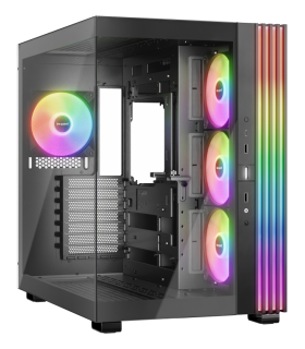 CAJA BEQUIET LIGHT BASE 600 LX ATX 4 VENTX 140MM SIN FUENTE ARGB NEGRO