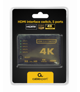 SWITCH HDMI GEMBIRD 5 PUERTOS