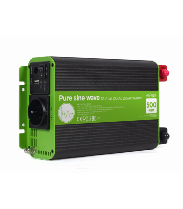 INVERSOR CORRIENTE DC AC GEMBIRD COCHE DE ONDA SINUSOIDAL PURA DE 12 V 500 W