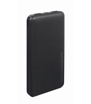 POWERBANK GEMBIRD 10000mAh 1x microUSB A 2x USB A NEGRO