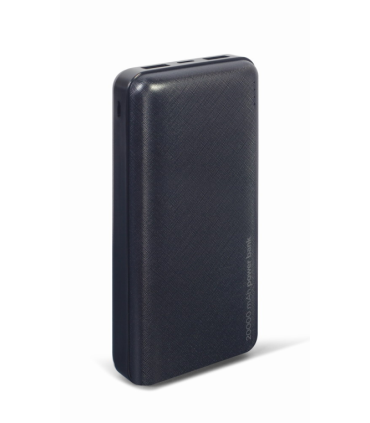 POWERBANK GEMBIRD 20000mAh 1x microUSB A 2x USB A NEGRO