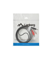 CABLE ESTEREO LANBERG JACK 3.5MM/2X RCA MACHO 1.5M