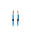 CABLE MINIJACK LANBERG 3.5MM M/M 3 PIN 2M PREMIUM AZUL