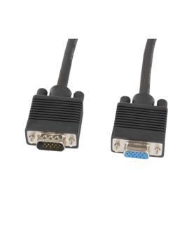 CABLE VGA LANBERG MACHO HEMBRA FERRITA NEGRO 18 M