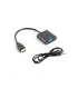 ADAPTADOR LANBERG HDMI MACHO VGA HEMBRAMINIJACK 35MM HEMBRA 20CM
