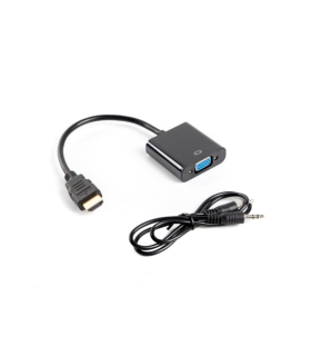 ADAPTADOR LANBERG HDMI MACHO VGA HEMBRAMINIJACK 35MM HEMBRA 20CM