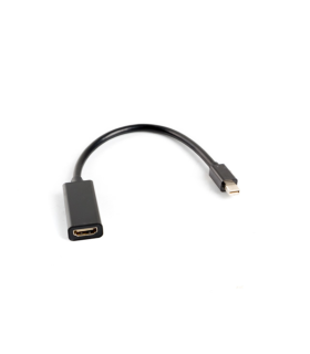 ADATADOR LANBERG MINIDISPLAYPORT MACHO HDMI HEMBRA 20CM NEGRO