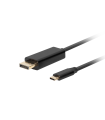 CABLE USB-C A DISPLAYPORT LANBERG MACHO/MACHO 1.0M 4K 60HZ NEGRO