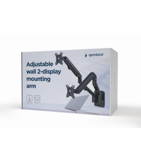 AJUSTABLE WALL DISPLAY MOUNTING ARM UP TO 27 7 KG GEMBIRD