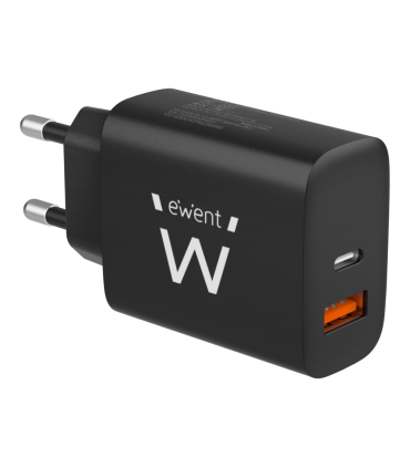 CARGADOR MOVIL EWENT RAPIDO USB C y QC30 20W