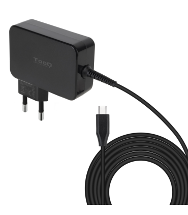 CARGADOR TOOQ PORTATIL GAN USB C PD 100W NEGRO