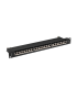 PATCH PANEL LANBERG 24 PUERTOS 1U 19 CAT7 FTP NEGRO