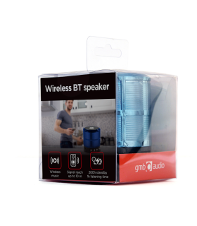 ALTAVOZ PORTATIL GEMBIRD SPK BT 08 B 3W RMS BLUETOOTH AZUL