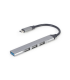 CONCENTRADOR GEMBIRD USB TIPO C 4P USB3 X 1 PUERTO USB2 X 3 PUERTOS SILVER