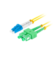 CABLE DE FIBRAOPTICA LANBERG DUPLEX LC/UPC-SC/APC 2M LSZH G657A1 AMARILLO