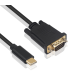 CABLE CONVERTIDOR EWENT USB C A VGA MACHO 1080p 60Hz 18M