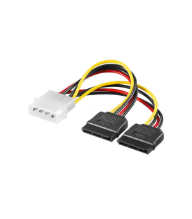 CABLE ALIMENTACION PC EWENT MACHO 525 PULGADAS A 2X SATA 013M