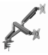 BRAZO DE MONITOR GEMBIRD PARA 2 PANTALLAS DE ESCRITORIO GRIS ESPACIAL