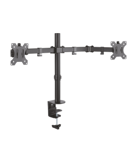 SOPORTE AISENS MESA GIRA INCLI 2 MONITOR 8KG 3 PIVOTES 2 BRAZOS 13 32 NEGRO