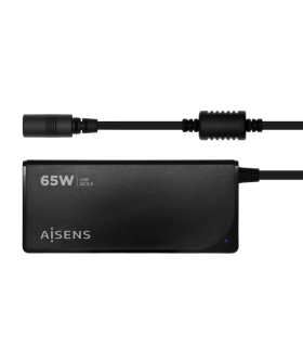 CARGADOR PORTATIL AISENS 65W AUTOMATICO 9 CONECTORES USB A QC30 NEGRO
