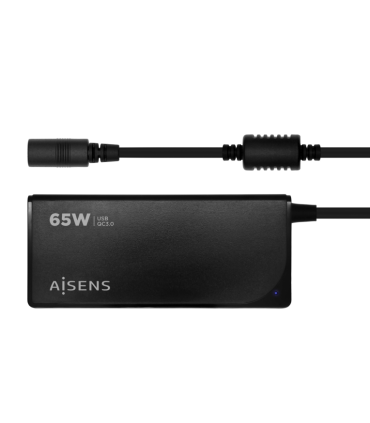 CARGADOR PORTATIL AISENS 65W AUTOMATICO 9 CONECTORES USB A QC30 NEGRO