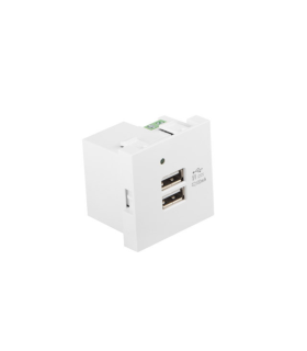 ROSETA PARED LANBERG 230V 2 X USB 5V 21A BLANCO