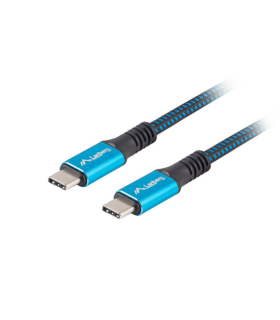 CABLE USB C 40 LANBERG MACHO MACHO 05M 100W 8K 30HZ NEGRO AZUL