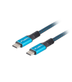 CABLE USB-C 4.0 LANBERG MACHO/MACHO 0.5M 100W 8K 30HZ NEGRO/AZUL
