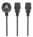 CABLE ALIMENTACION CPU AISENS CEE7/M-2XC13/H NEGRO 1,8mts