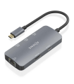 HUB AISENS USB-C DOCK 6 EN 1 USB-C A 1XHDMI 1XRJ45 3XUSB-A USB-C PD 15CM