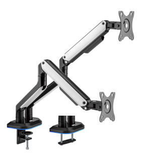 SOPORTE MONITOR AISENS MESA RGB GAMING CONTRAPESO MONITOR3 PIV 2 BRAZOS17 32