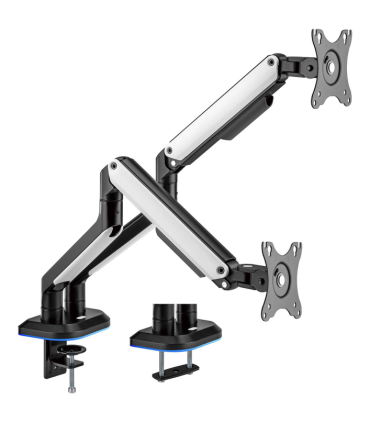 SOPORTE MONITOR AISENS MESA RGB GAMING CONTRAPESO MONITOR3 PIV 2 BRAZOS17 32