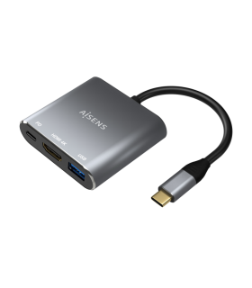 CABLE CONVERSOR AISENS USB C A HDMI USB C PD USB 30 TIPO A GRIS 15CM