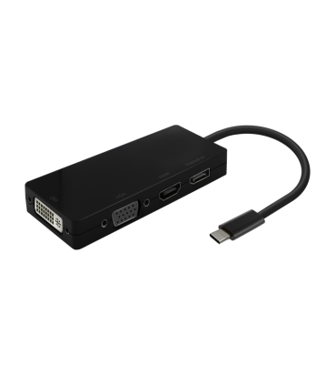 CABLE CONVERSOR AISENS USB C A DISPLAYPORT DVI HDMI VGA NEGRO 15CM