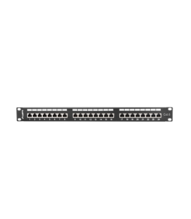 PATCH PANEL LANBERG 24 PUERTOS 1U 19 CAT6 SFTP NEGRO