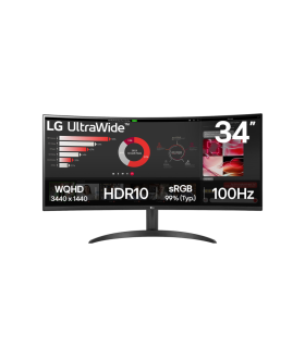 MONITOR LG 34WR50QK B 34 ULTRAWIDE QHD 5MS NEGRO HDMI DP